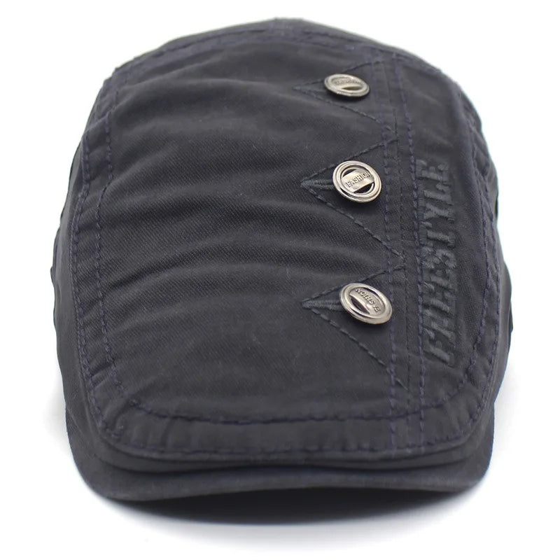 Spring Summer Letter Embroidery Newsboy Caps Men