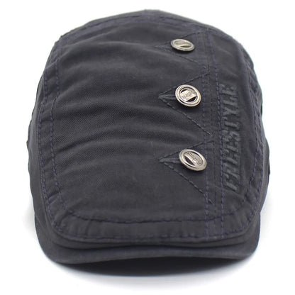 Spring Summer Letter Embroidery Newsboy Caps Men