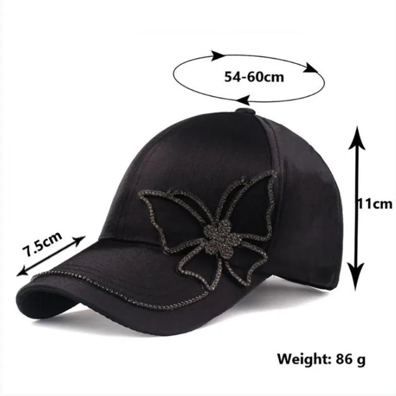 2020 New Fashion Black Butterfly Baseball Cap