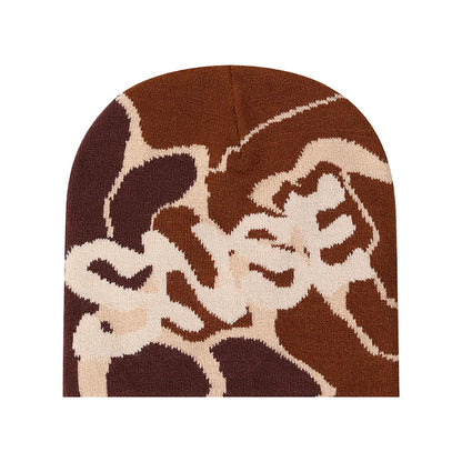 Custom Logo Jacquard Beanie Manufacturers All Over Print Beanie