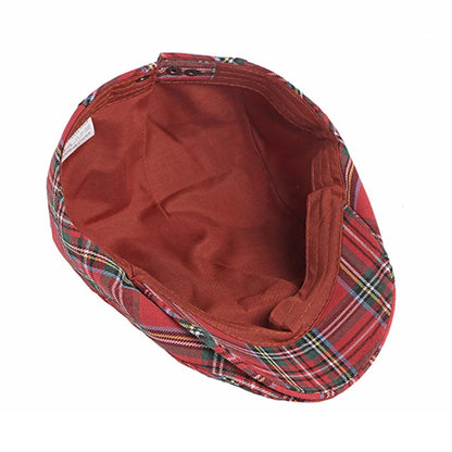 Fashion Fine Stripe Lattice Berets Hat Women Men Spring Summer