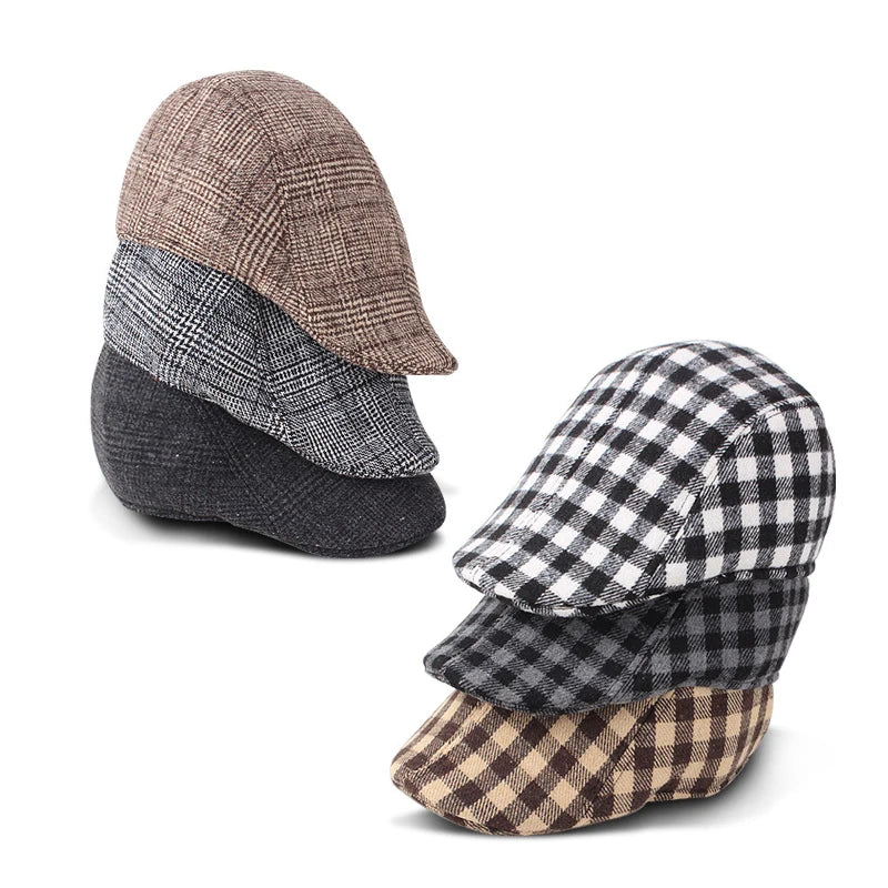 Factory Classical Square Material Male Winter Beret Hat