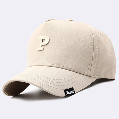 Big Head Hard Cotton 5 Panels Baseall Cap Outdoors Leisure Curved Peak Sun Hat