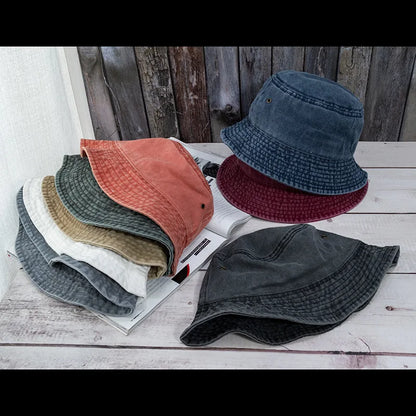 New Unisex Bucket Hat Fashion Washed Denim Cap