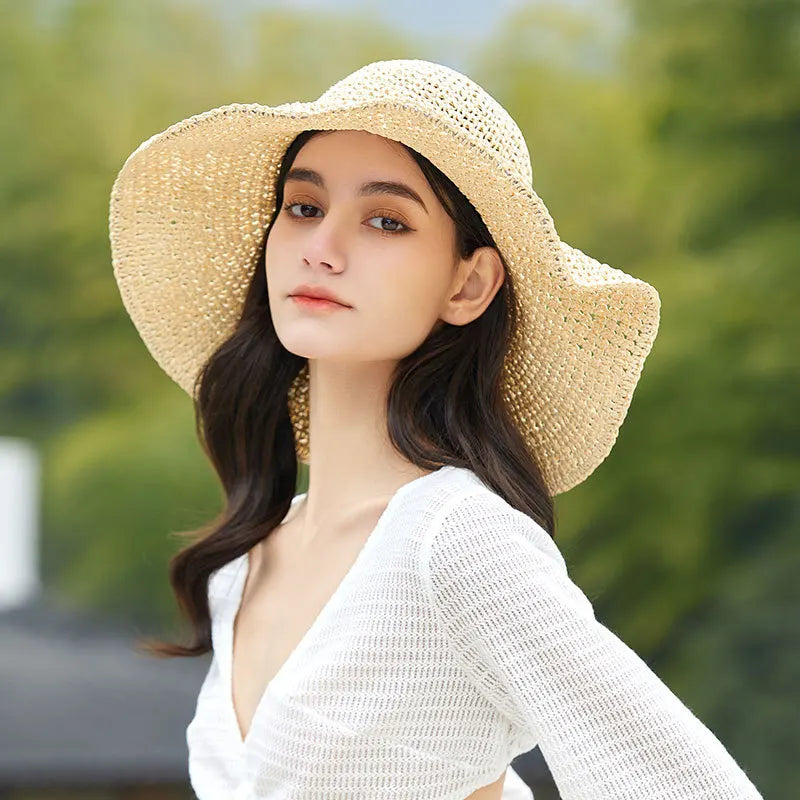 Beach Straw Hat Summer Foldable Sunshade Women's