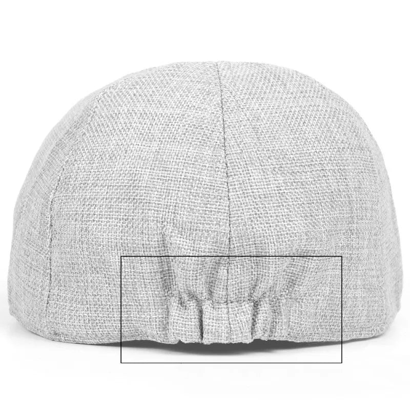 2024 Spring Polyester Solid Color Newsboy Caps Flat Peaked Cap