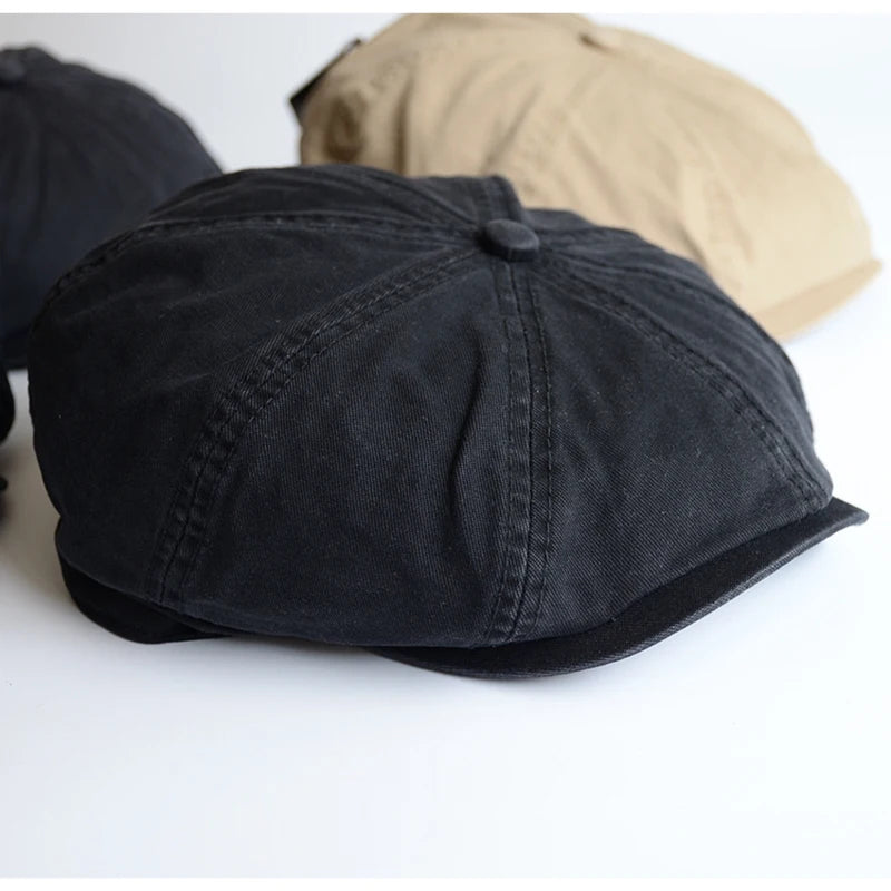 Men Big Head Newsboy Cap Peaky Hat