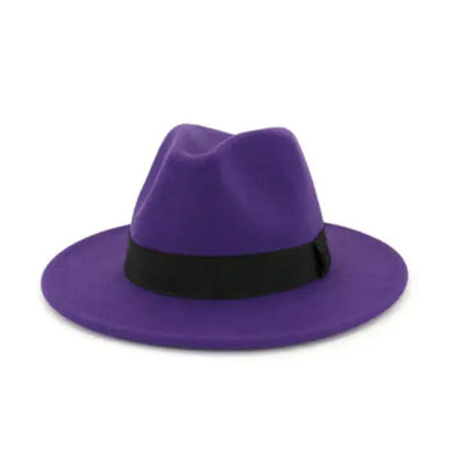 Women Winter Yellow Classic Elastic Fedora Hat