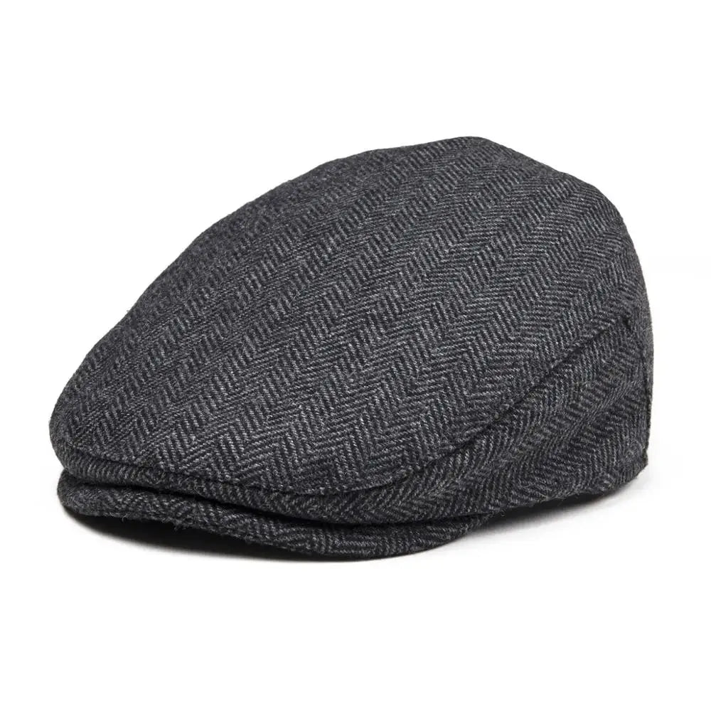 Kids Flat Caps Herringbone Woolen Tweed Small Size Boy Girl Newsboy Caps