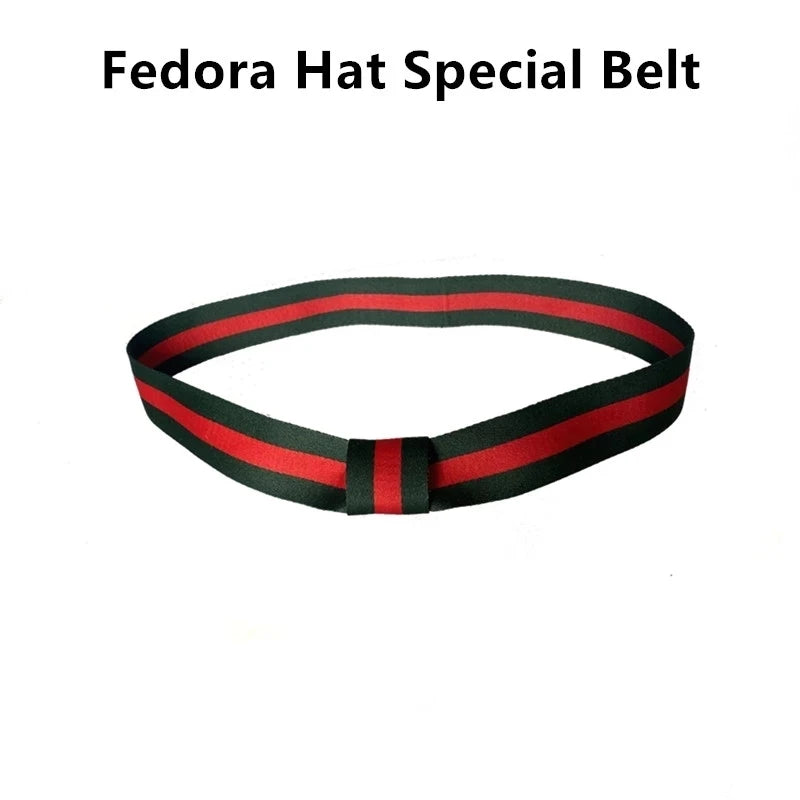 Winter Women Red Wool Felt Fedora Hat 8cm Wide Brim Ladies