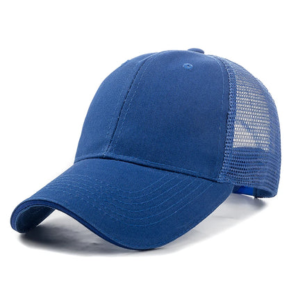 Unisex Mesh Cap Casual Plain Cotton Baseball Cap Adjustable Summer Trucker Hats
