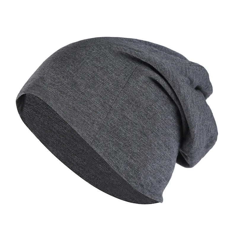 Cotton Slouchy Beanies For Men Vintage Hip-Hop Slouchy Hat Autumn Winter
