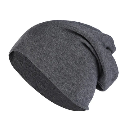Cotton Slouchy Beanies For Men Vintage Hip-Hop Slouchy Hat Autumn Winter