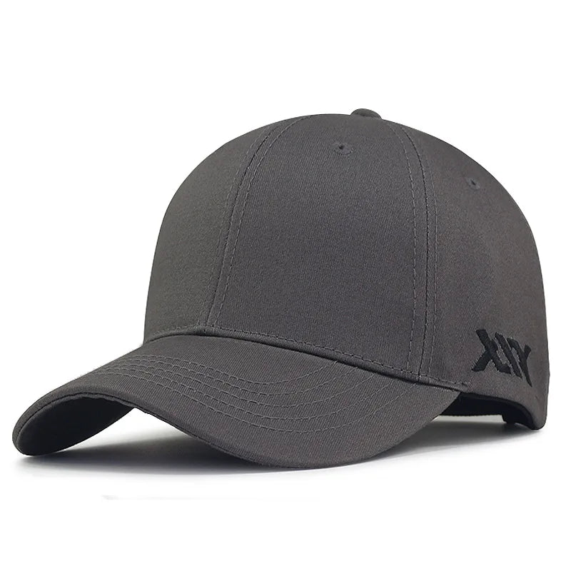 Oversize Baseball Caps Lady Hard Cotton Sun Cap Dad Casual Curved Peak Sport Hat Big Bone Men
