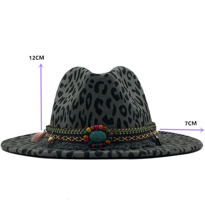 Trend Unisex Flat Brim Wool Felt Jazz Fedora Hats Men Women