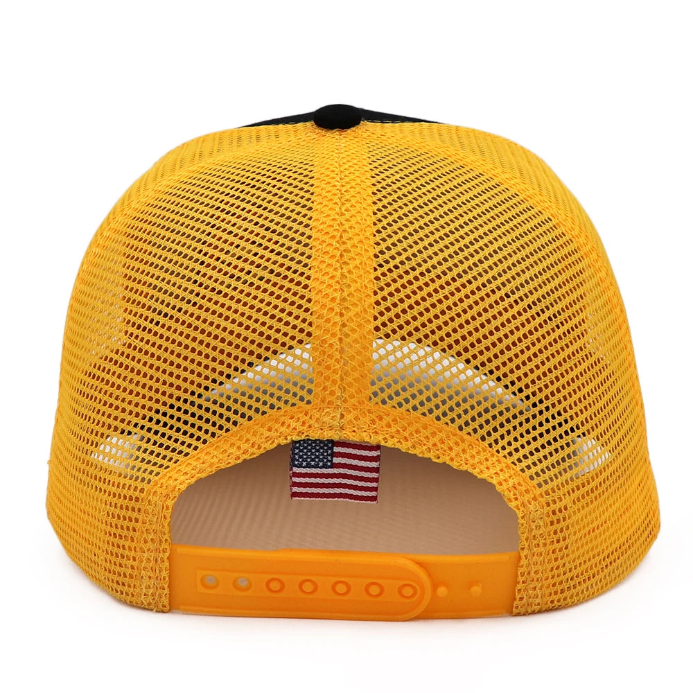 Women Men Black White Summer Baseball Cap Mesh Snapback Dad Hats