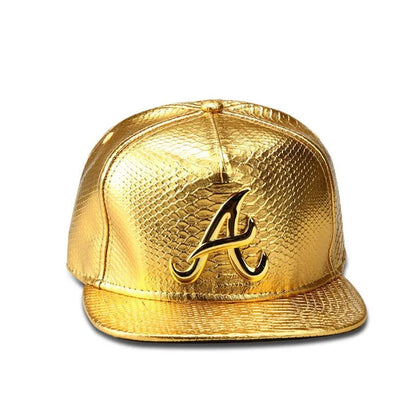 Trendy PU Crocodile Skin Hip Hop Cap For Men Women