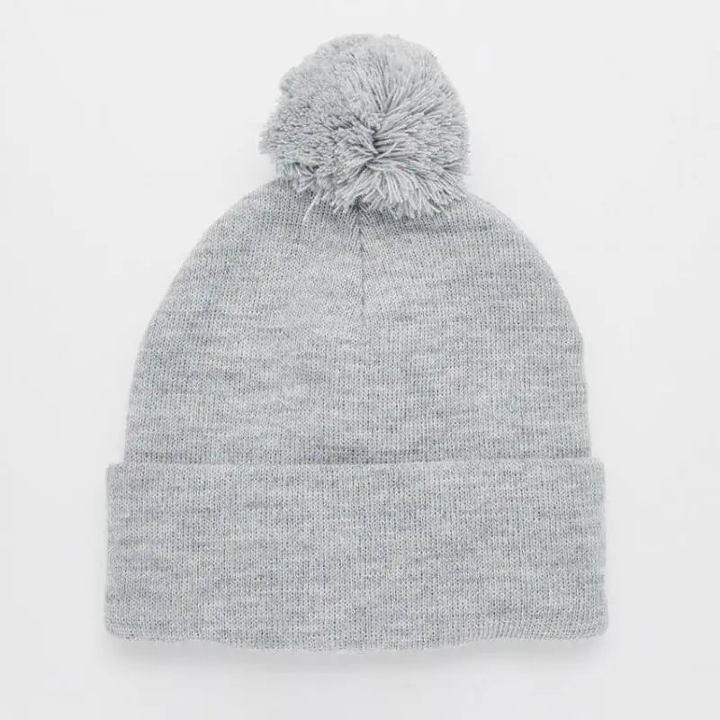 Knitted Hats For Women Men's Winter Hat Cap Unisex Beanies With Pompom Ball