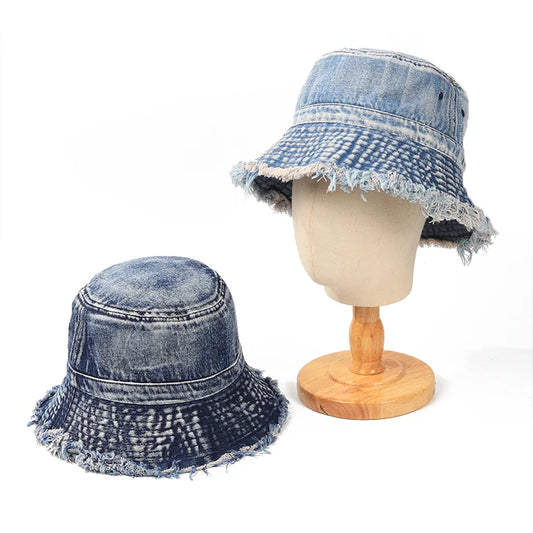 Spring Pure Washed Frayed Fisherman Hat