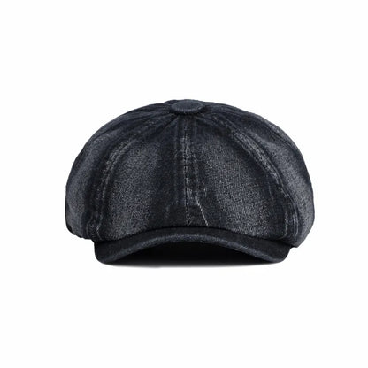 Four Seasons Cotton Solid Color Newsboy Caps Flat Peaked Cap Men And Women