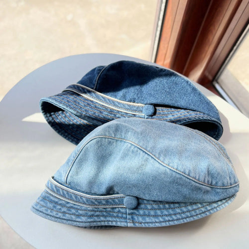 New Autumn Winter Denim Versatile Fisherman Hat