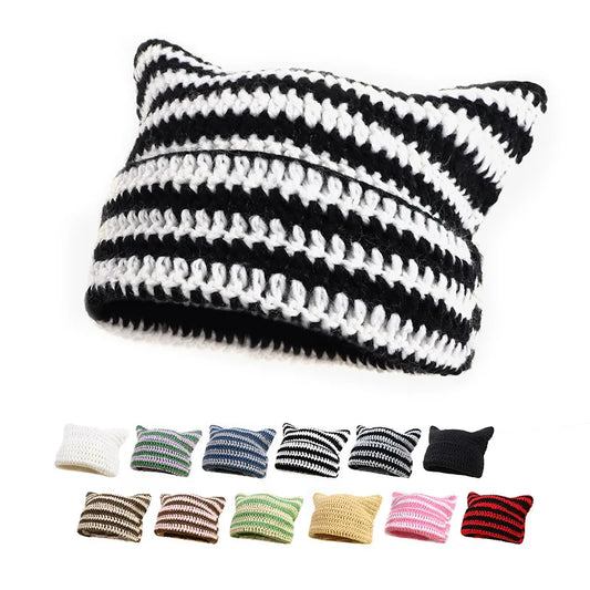Custom Devil Striped Beanie Hat