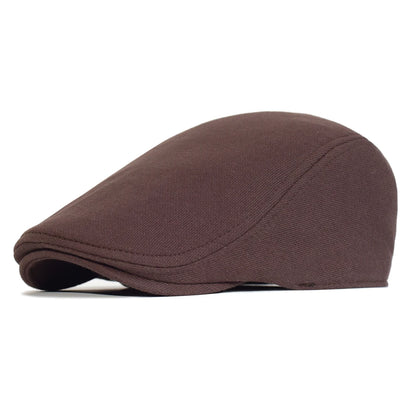 Cotton Newsboy Caps Men Women Hat Soft Casual Beret Solid Unisex Retro Hat
