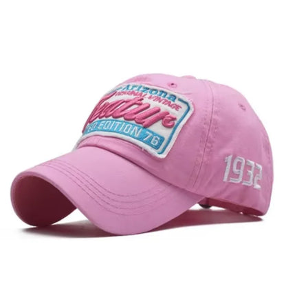 Six Colors Letter Embroidery 1932 High Quality Washed Custom Hat