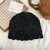 Spring Summer Handmade Knitted Sequin Hollow Crochet Vintage