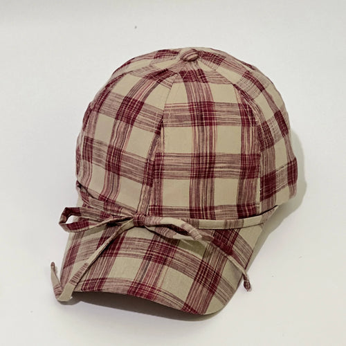 Unique Design Casual Plaid Bowknot Baseball Cap