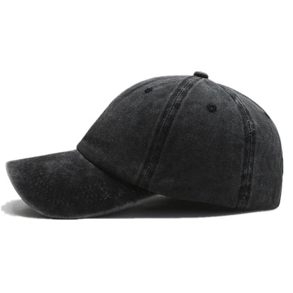 Unisex Cap Plain Color Washed Cotton Baseball Cap Men & Women