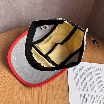 Outdoor Color-Block Quick Dry Five-Panel Adjustable