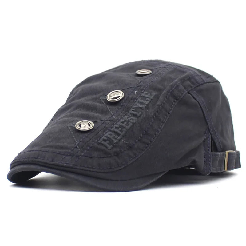 Spring Summer Letter Embroidery Newsboy Caps Men