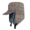 Retro Plaided Winter Trapper Hat Warm Aviator Cap