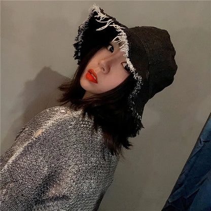 Summer Autumn Washed Denim Sun Hat Women