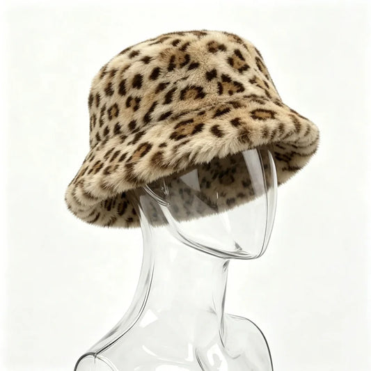 Outdoor Breathable Warm Windproof Faux Fur Fisherman Bucket Hat