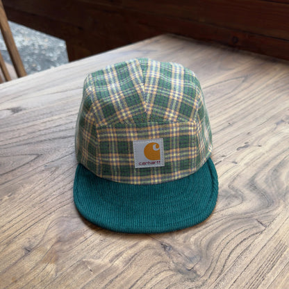 American Color Matching Retro Plaid Soft Brim Bump Cap