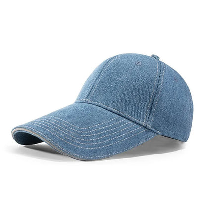 Denim Fabric Baseball Cap Fashion Long Brim Sun Hat