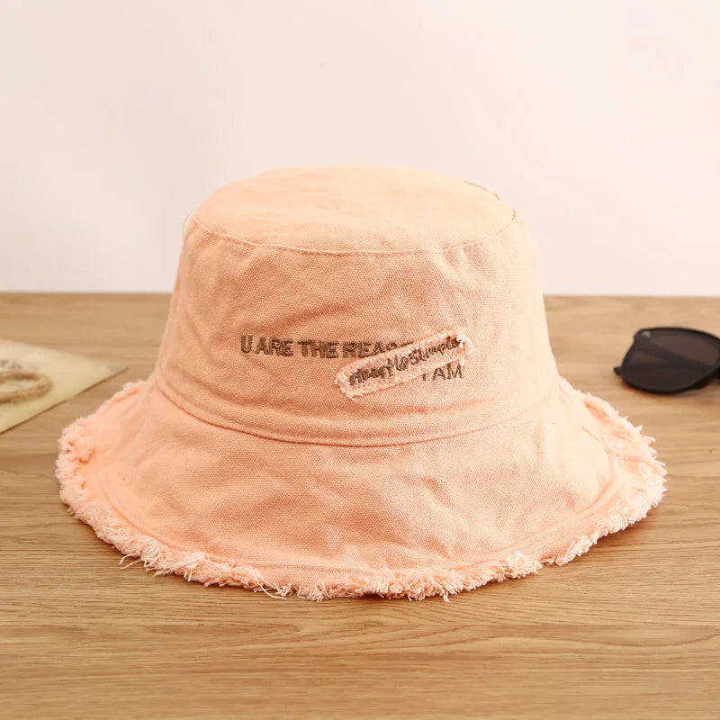 Fashion Women Cotton Bucket Hats Female Summer Autumn