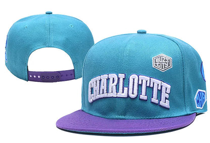 Charlotte Cap Blue Hip Hop Boy Sports Snapback Hat Adult Outdoor Casual