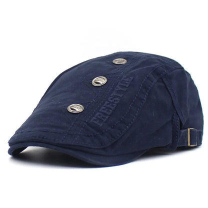 Spring Summer Letter Embroidery Newsboy Caps Men