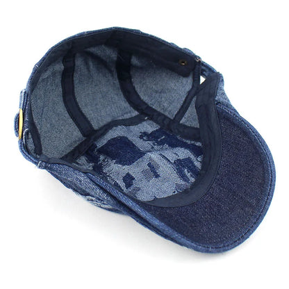 Solid Beret Newsboy Caps Men Cotton Flat Peaked Cap Women Painter Hat