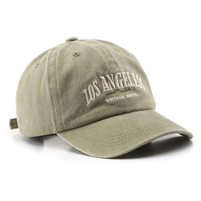 Vintage Letter Green Denim Hats For Men Women