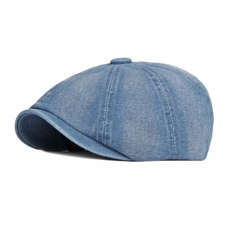 Four Seasons Cotton Solid Color Newsboy Caps Flat Peaked Cap Men And Women