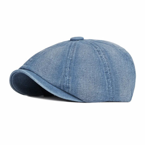 2024 Four Seasons Cotton Solid Color Newsboy Caps