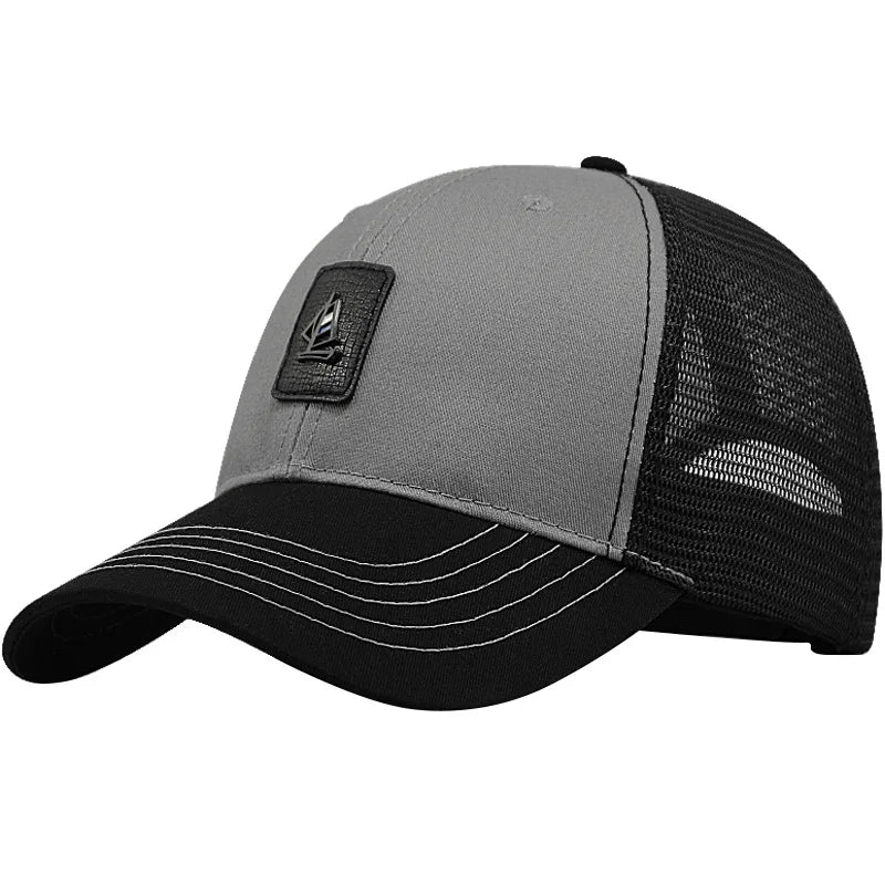 Big Head Man Plus Size Baseball Cap Men Summer Cotton Mesh Trucker Hat