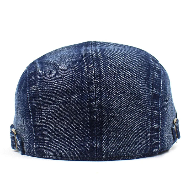 Solid Beret Newsboy Caps Men Cotton Flat Peaked Cap Women Painter Hat