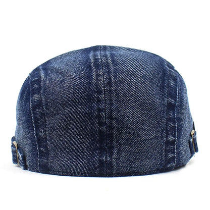 Solid Beret Newsboy Caps Men Cotton Flat Peaked Cap Women Painter Hat