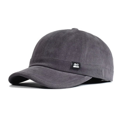 Vintage Short Brim Baseball Cap Cotton Men Women Soft Dad Hat