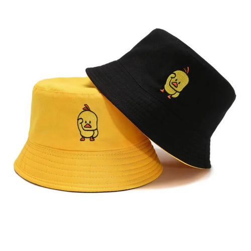 Double-Sided Yellow Duck Bucket Hats